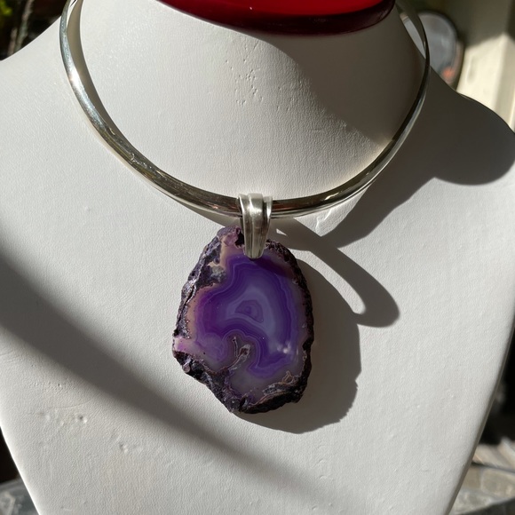 Agate S925 sterling silver pendant - Picture 4 of 10